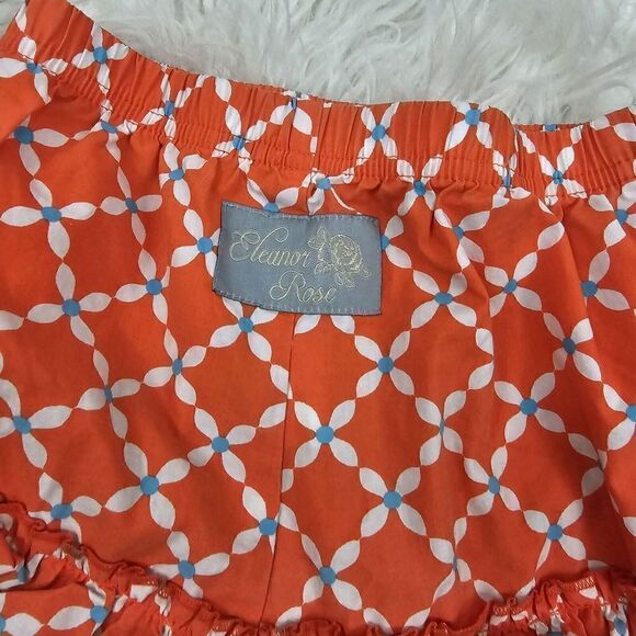 Eleanor Rose Callie Ruffle Shorts Shorties Orange Pink Crush 5-6 Girls - Picture 4 of 5